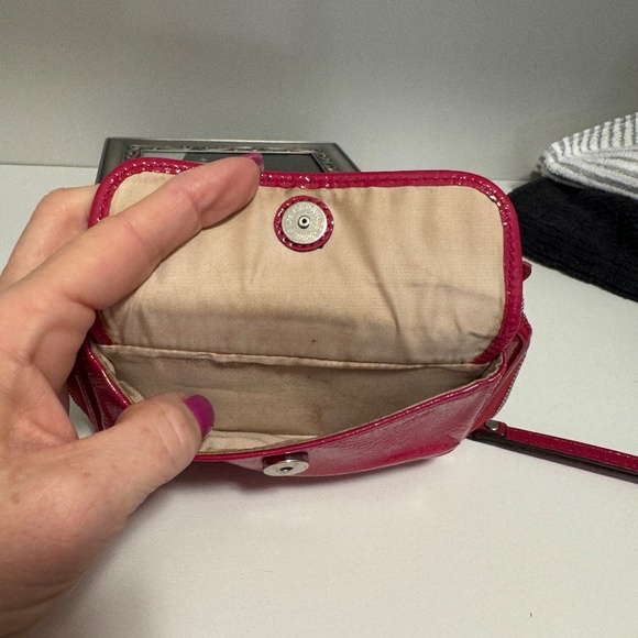 Coach Pink Patent Leather Wristlet Wallet - Picture 4 of 5